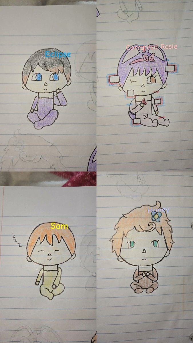 YolandaConsta15's tweet photo. MY OCS EXCEPT THEY'RE ALL BABIES,I FINALLY FINISHED IT AND MY SKETCHBOOK #ocs https://t.co/rOwgnuF7IW
