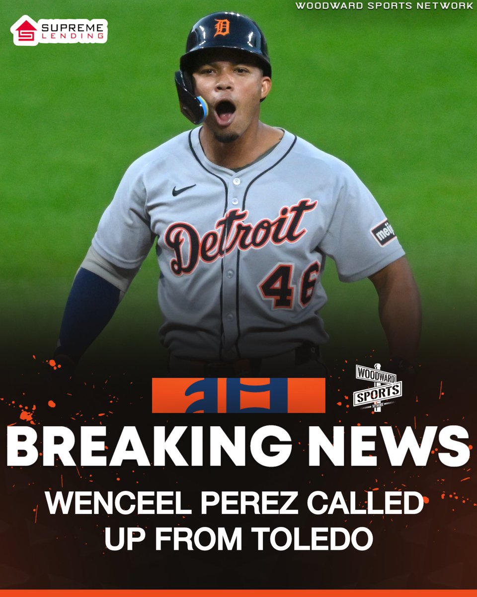 woodwardsports's tweet photo. The Detroit Tigers have put Parker Meadows on the 10 Day IL 🙏

Wencel Perez gets the CALL UP from Toledo 🔥 https://t.co/L0wureCVyl