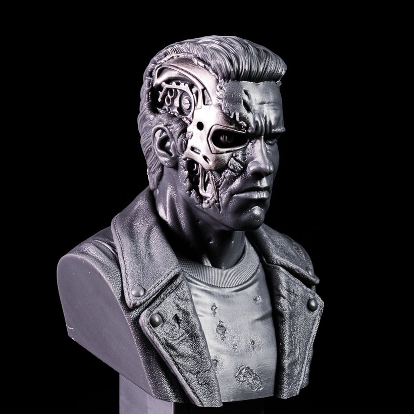 CharroZuck's tweet image. Terminator
Sculpt: @fotismint #zbrush 
Printer: @mypeopoly Forge &amp;amp; @WhamBamSys XTR Flex
Resin: @SirayaTech Fast Metal Grey
#3dprinting #3dresinprinter