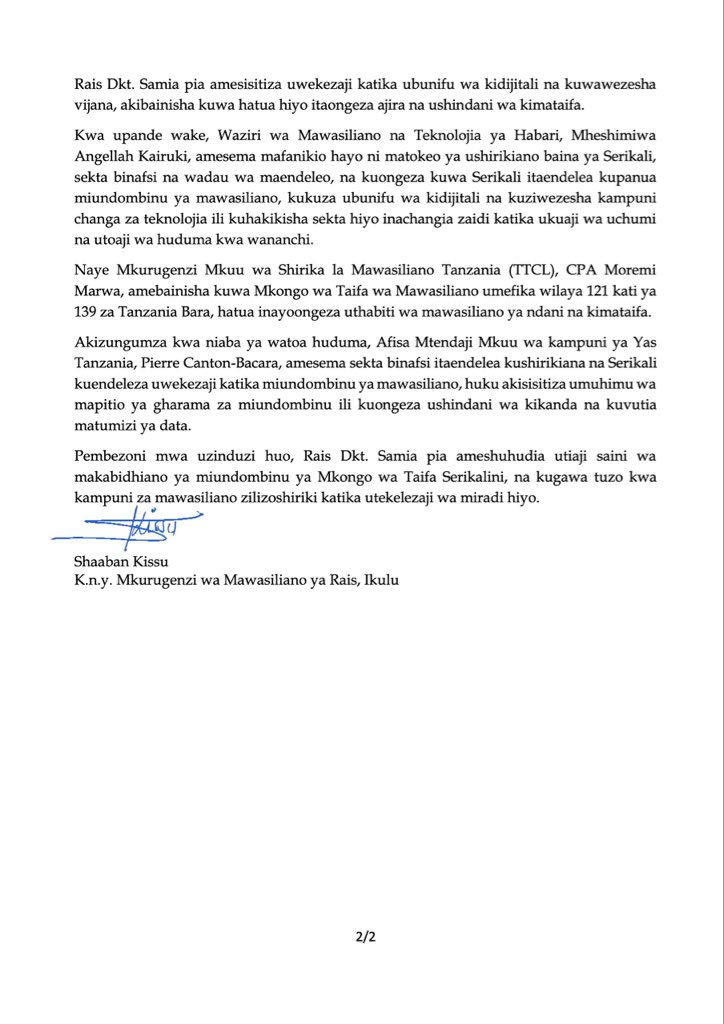 ikulu_Tanzania tweet media