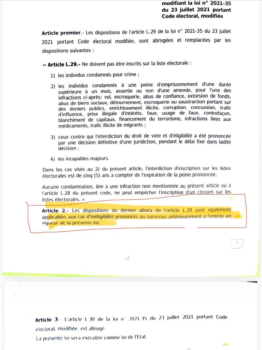 Cette majorité mécanique n' a pas tenu sa promesse de criminaliser l'homo-sexualité ni de supprimer la loi d'amnistie mais a réussi la prouesse de piétiner " La non rétroactivité de la règle de droit", un principe fondamental qu'on a appris à des générations en première année de