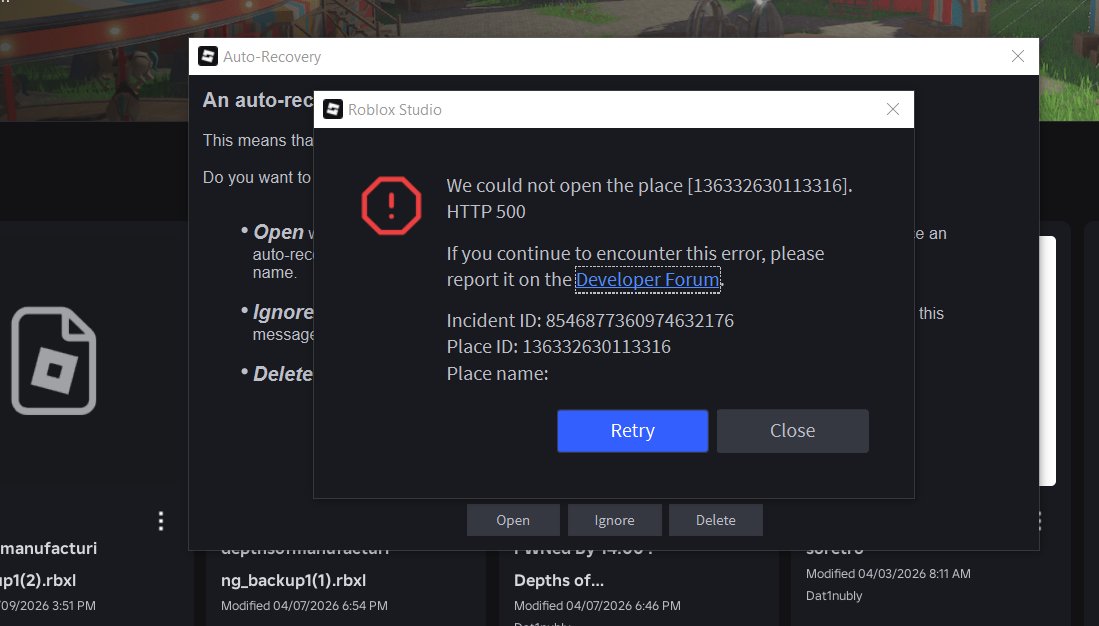 dat1nubiy's tweet image. roblox studio broke, depths of manufacturing is OVER