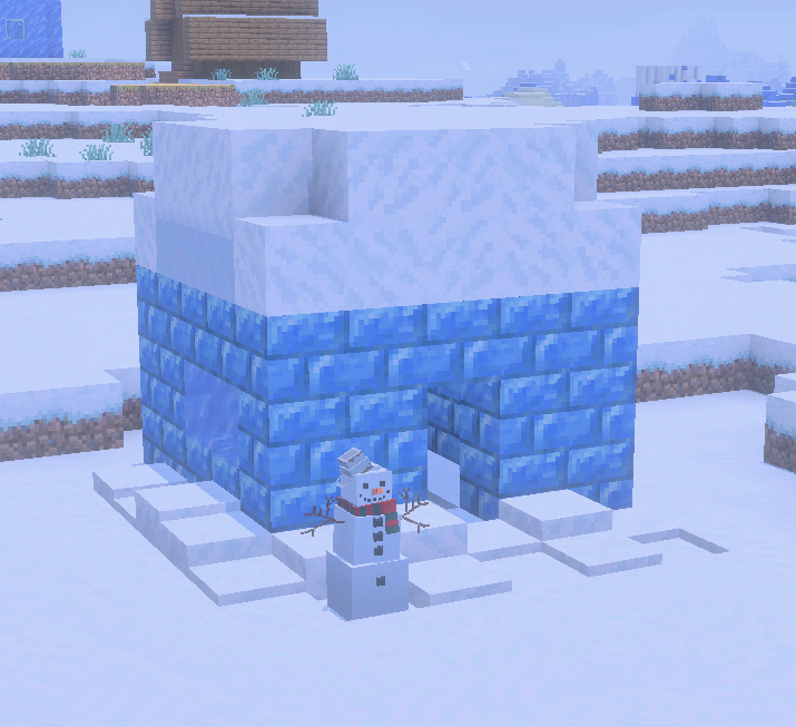 pleinair1212's tweet image. 毎日新ブロック追加279日目【氷レンガブロック】 
 #Minecraft #Blockbench