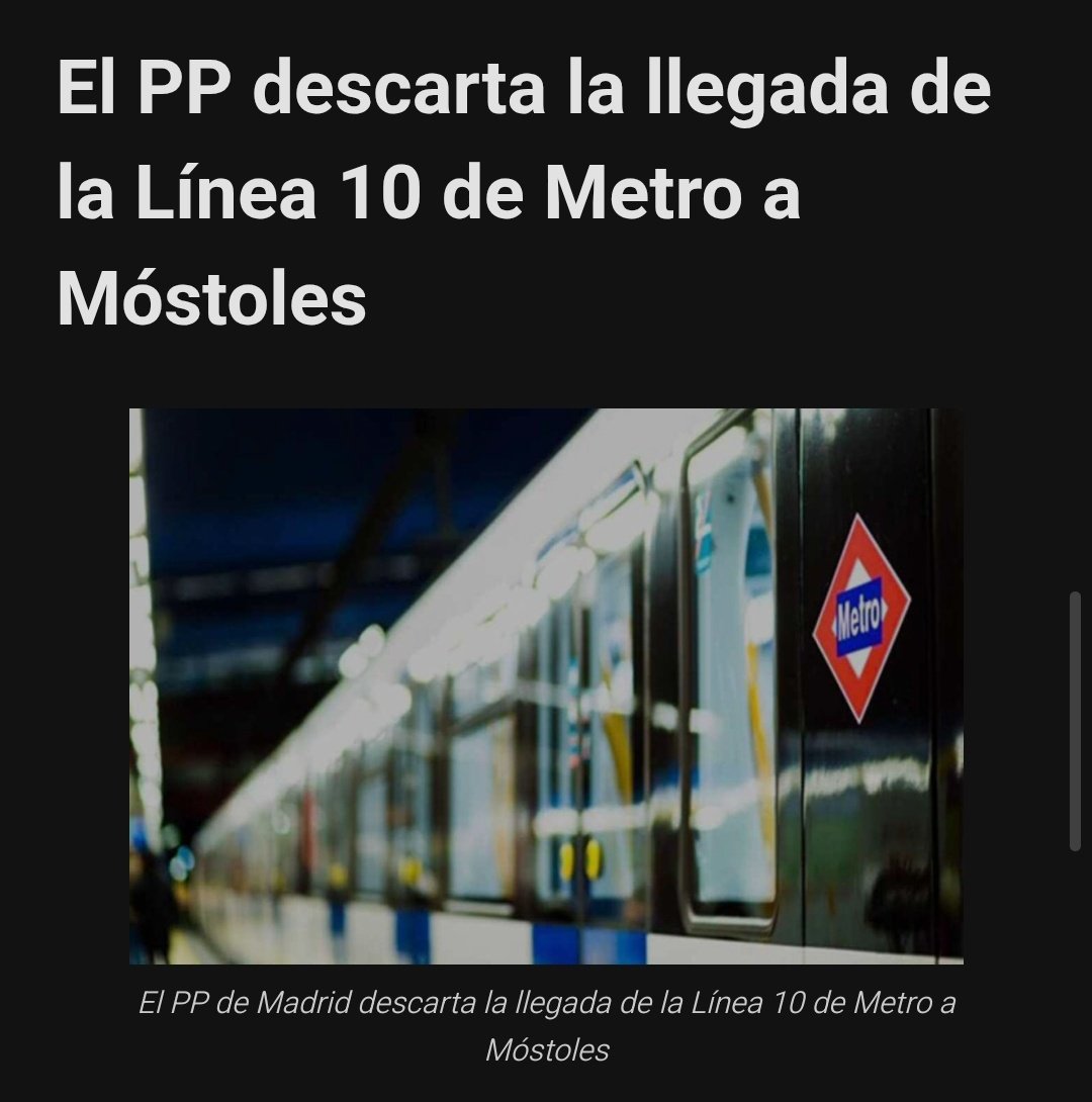 Ampliación L10 Alcorcón y Móstoles 🚇 tweet media