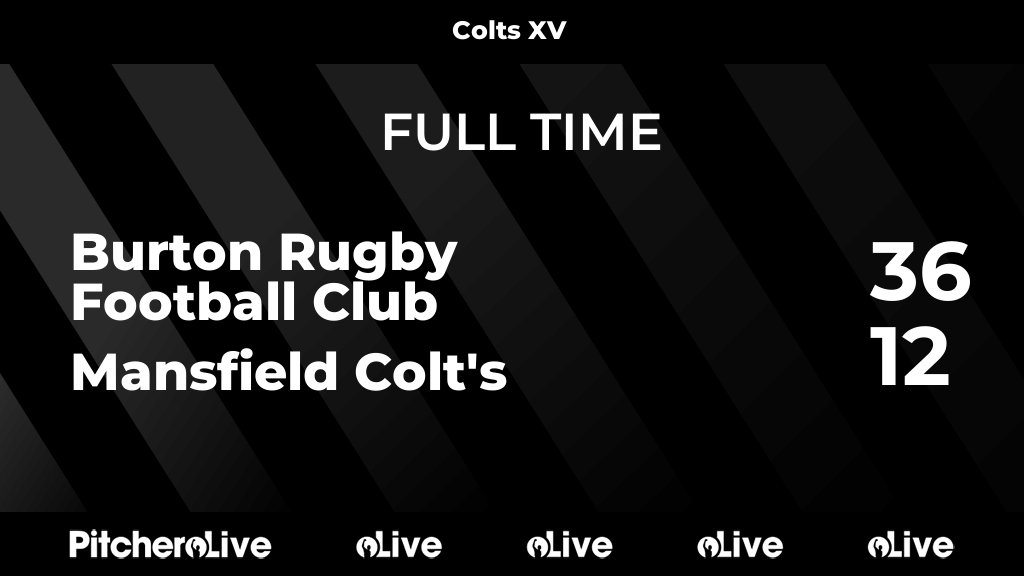 BurtonRFC's tweet photo. FULL TIME: Burton Rugby Football Club 36 - 12 Mansfield Colt's
#BURMAN #Pitchero
https://t.co/oabXZ9JXe1 https://t.co/CkK2dTPQBp
