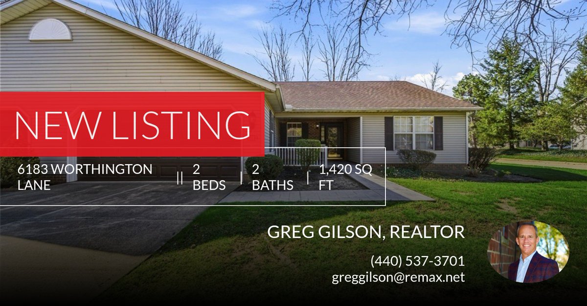 remaxgreg1's tweet photo. New Listing!!! Take a look at my new listing in Mentor! Click below for more information and tag anyone who might be interested!  
Call Greg at 440-537-3701.

Greg Gilson, Realtor
RE/MAX Results
440-537-3701
greggilson@remax.net https://t.co/ozr5gQYzy3 https://t.co/d3cKaRRG2f