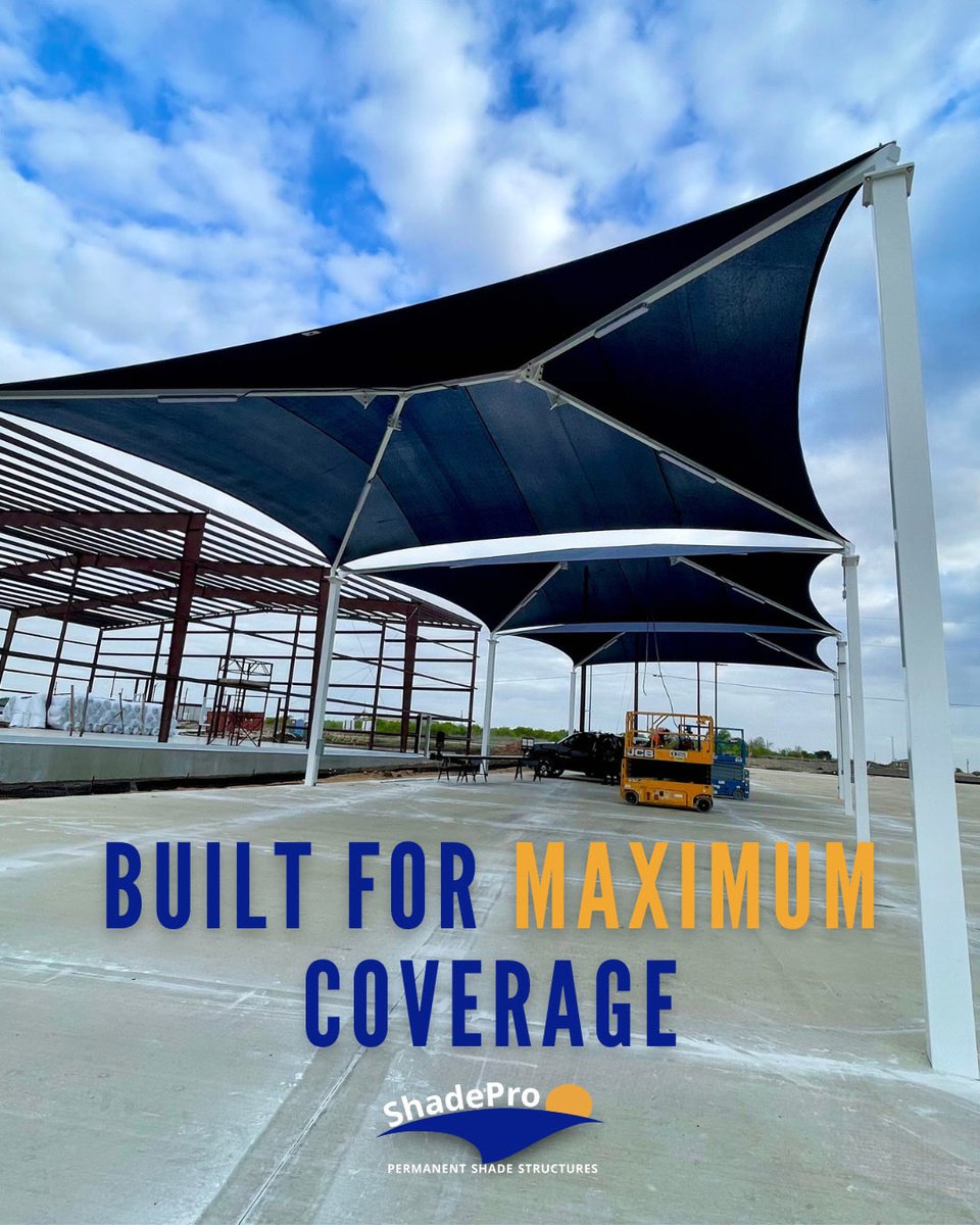 ShadeProLLC's tweet image. We have new structures popping up all over Texas! If you want to be next go to shadepro.com to get a free estimate today 💪🔆

#shade #commercialconstruction #shadepro #texassun #commercialshade