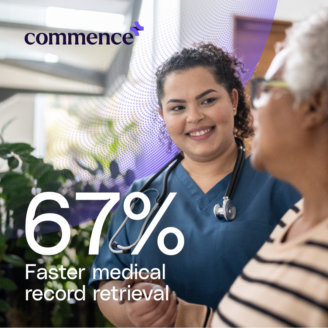 Manual record retrieval can delay medical records 45 days.

After automated outreach and provider portal retrieval -

⚡ 15.5 day response time
⚡ 67% faster retrieval

When records move faster, clinical reviews do too.

commence.ai