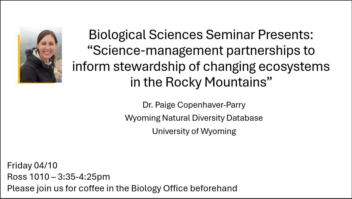 UNCOBio's tweet photo. Seminar is today! https://t.co/iM8vD2jgYd
