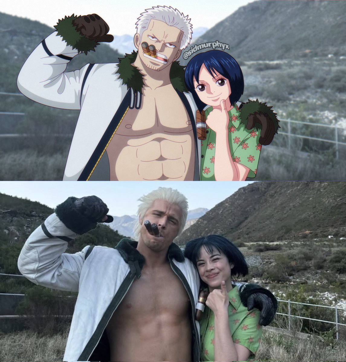 Smoker and Tashigi
Exited to see more of them in season 3 #onepiece