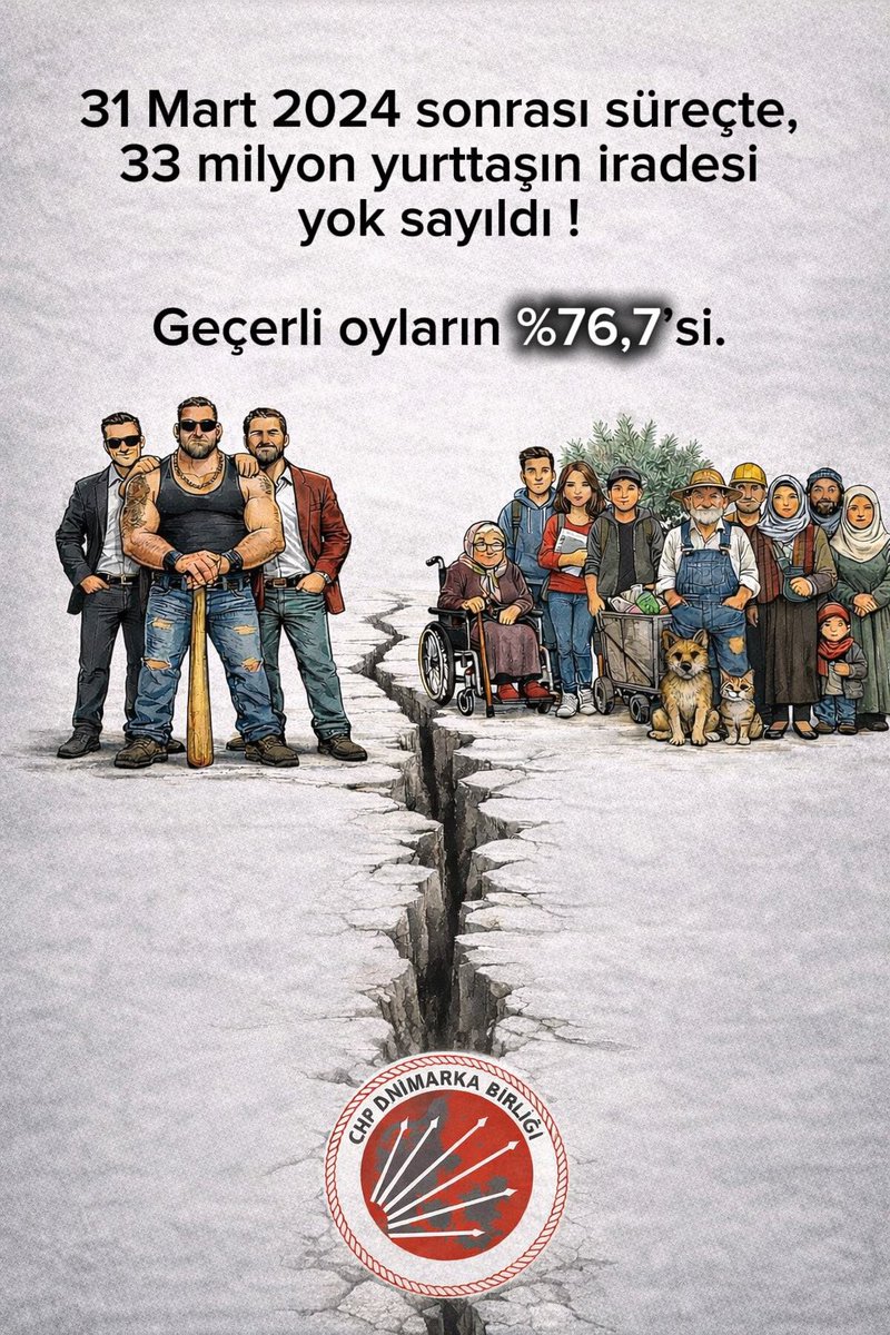 Halkın belediyelerine çöküldü.
Artık kimin yanında olduğuna karar ver.

İradene sahip çık.
Kimseden korkma.

Millet büyüktür!
Hemen seçim!

#Ekremİmamoğlu #bursabelediyesi #MustafaBozbey #bursabüyükşehir Bursa Belediyesi #ÖzgürÖzel <a href="/nurhayataltaca/">Nurhayat ALTACA KAYIŞOĞLU</a> <a href="/CHPyurt/">CHP Yurt Dışı</a>