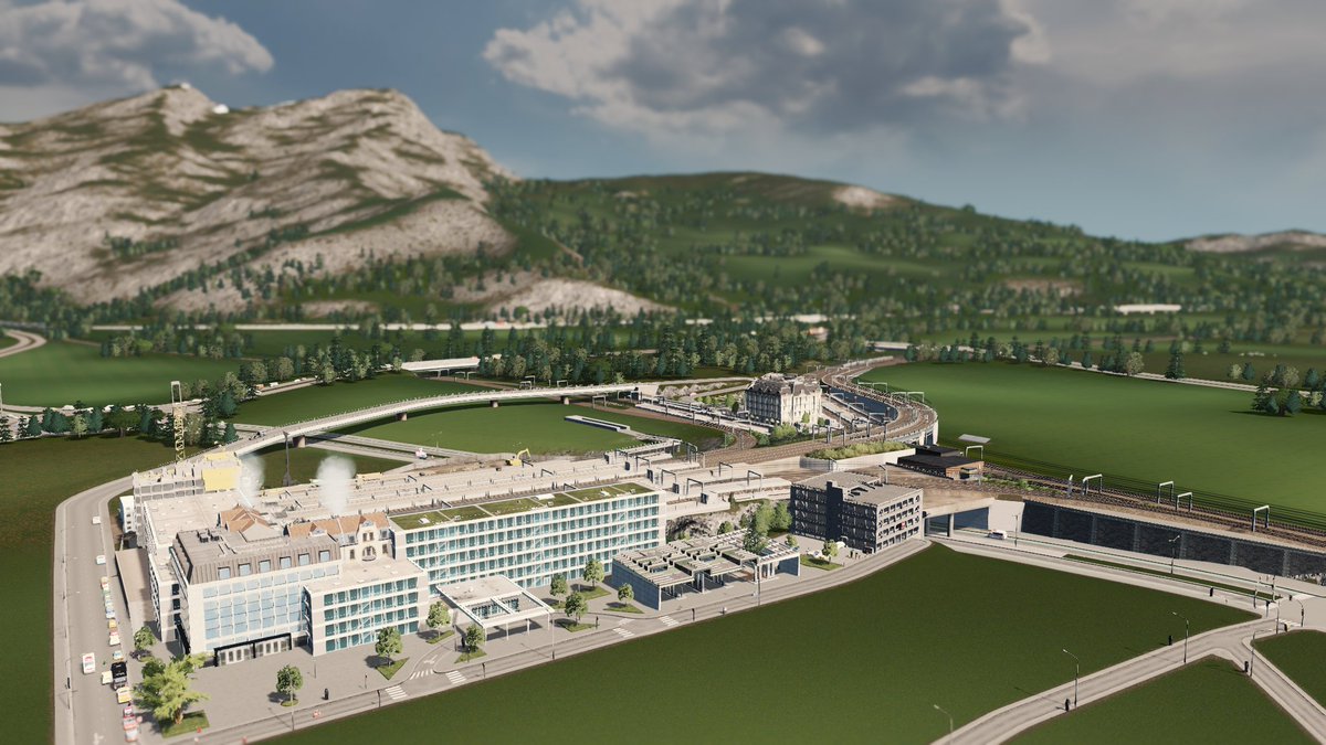 604Sience's tweet photo. Seconde gare centrale de Isendorf
#CitiesSkylines #Isendorf #Suisse @ColossalOrder https://t.co/Co4v7C3CMw