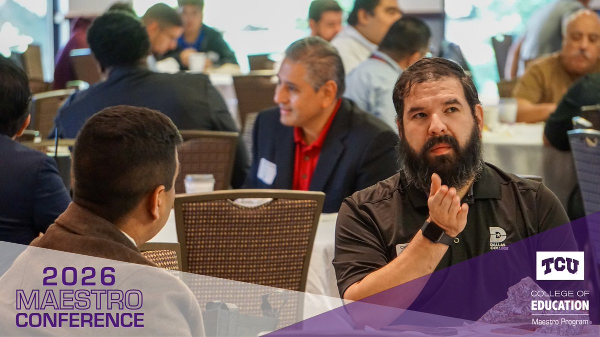 TCU_COE's tweet photo. Mark your calendars! MAESTRO Conference. This year's theme is Juntos Somos Más: Leading in Community. The conference will include sessions focused on goal setting, educating with AI, and the power of being educational community leaders.

🔗 Register here: https://t.co/rST3giDxoq https://t.co/vEkU51DDry