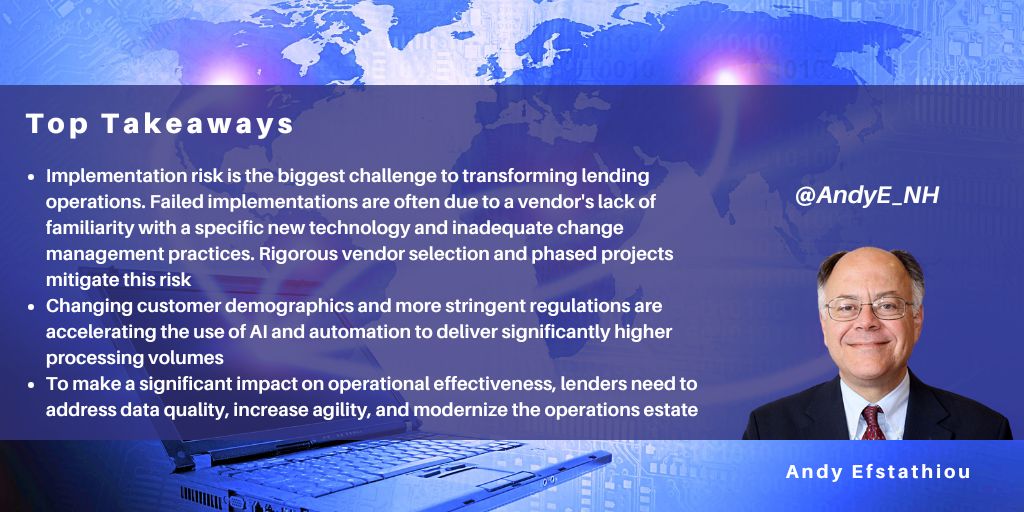 NHInsight's tweet image. 'Lenders need to move to hybrid multi-cloud delivery with high levels of #processautomation to increase operational flexibility.' - blog post by @AndyE_NH
reimagine.nelson-hall.com/articles/1296
#finserv #GenAI #AI