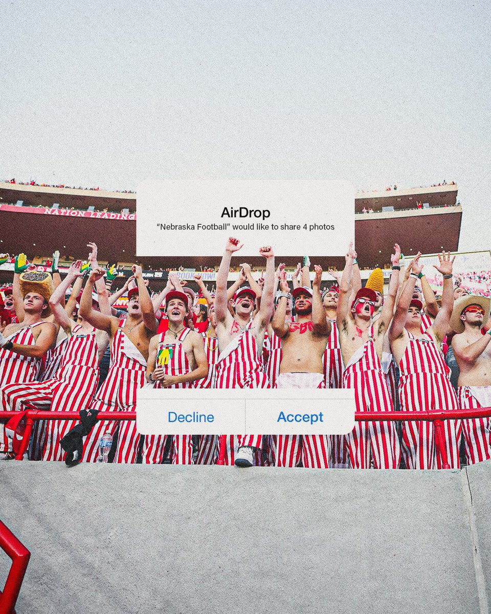 HuskerFootball's tweet photo. Airdrop 🔛 https://t.co/lhCmoDX4Ub