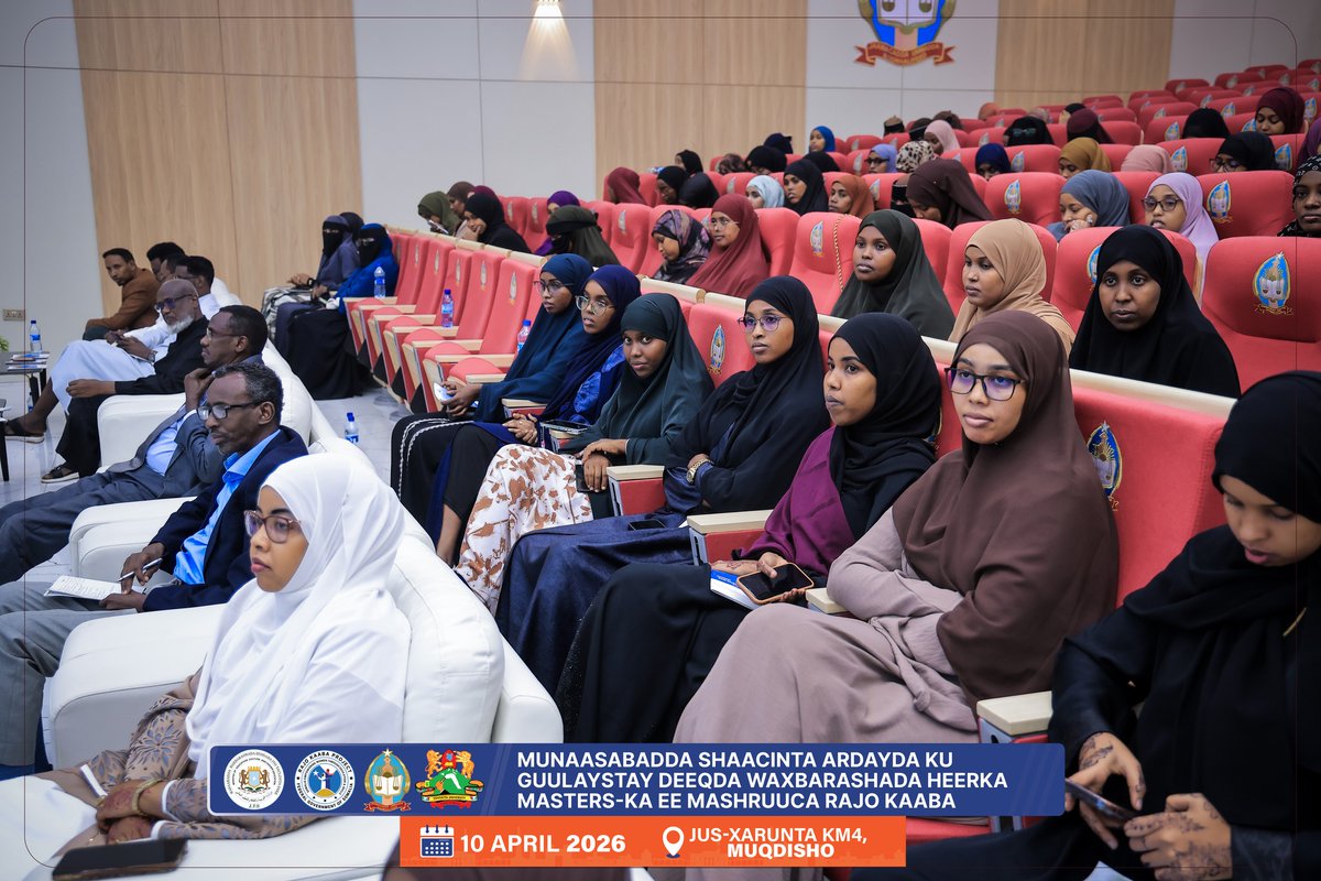 moechesomalia's tweet photo. The announcement of the final 250 beneficiaries of the @RajoKaaba  Master’s Scholarship Program marks a major step in expanding postgraduate opportunities for Somali female graduates. Funded by the World Bank, the project continues to support women’s education &amp; development https://t.co/FWsDdiUH49
