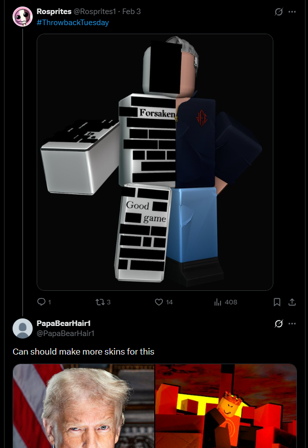 Roblox Asym Confessions/Takes pt2 tweet media