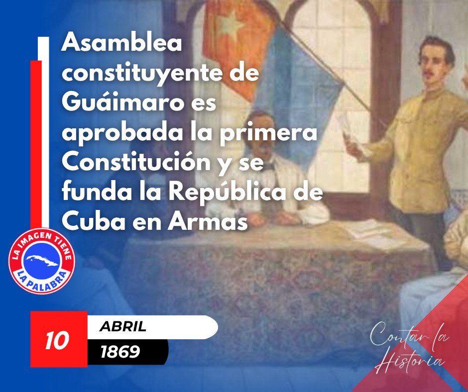 1869 Es aprobada en Guáimaro la primera Constitución del Gobierno Mambí.
#CubaViveEnSuHistoría 
#CubaEsRevolución 
#CubaEstáFirme