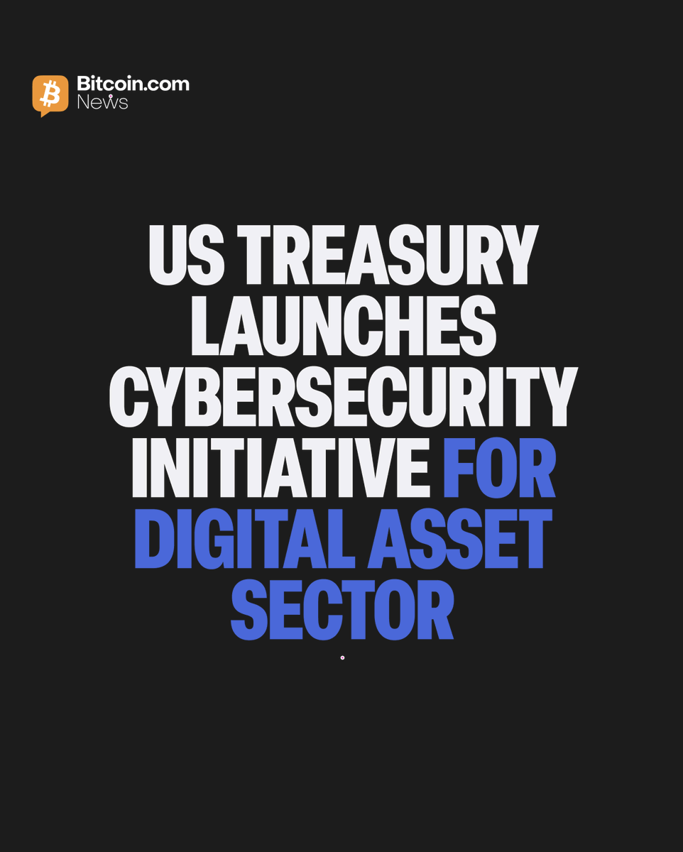 BitcoinNews's tweet photo. 🇺🇸 U.S. Treasury launched the Cybersecurity Initiative for digital asset firms this week.

The program aims to provide actionable threat info to eligible companies, sharing the same cybersecurity threat intelligence it gives Wall Street banks with eligible crypto firms. https://t.co/132YDbcTDa