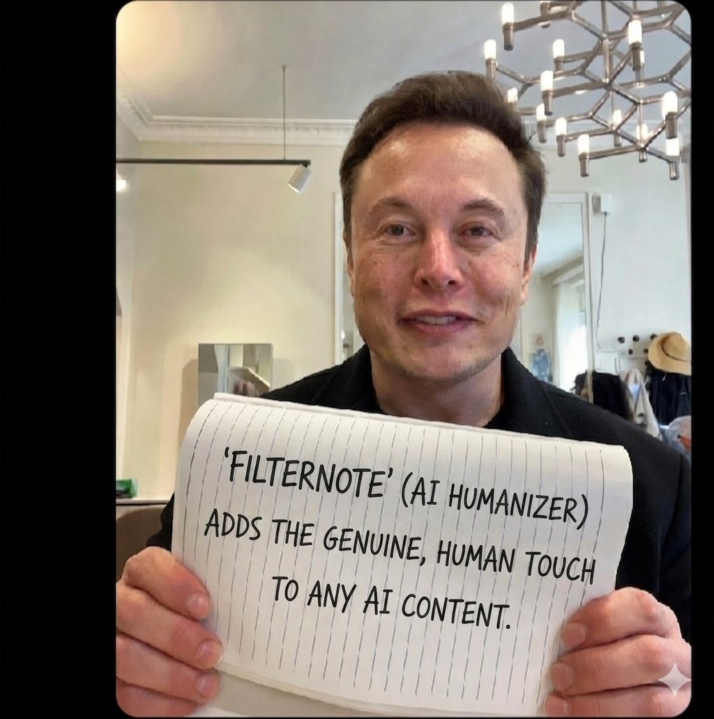 filternote23's tweet photo. You found the ultimate AI cheat code 💻

Caption: No more robotic essays. No more false flags. Just pure, human-sounding content. 🗣️ FilterNote is the game-changer for anyone using AI to write. Paste, humanize, and submit with confidence https://t.co/VIfFj4fB3r