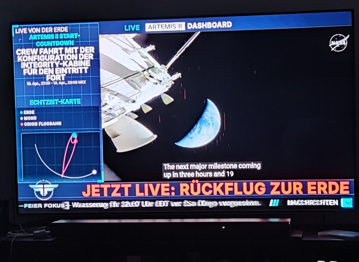 LetsDanika's tweet photo. Wer verfolgt auch die Mission zum Mond und wieder zurück? 🌍🚀👨‍🚀
Ich hoffe sie kommen heile wieder runter. 🙏 https://t.co/wubF4ZxHr7