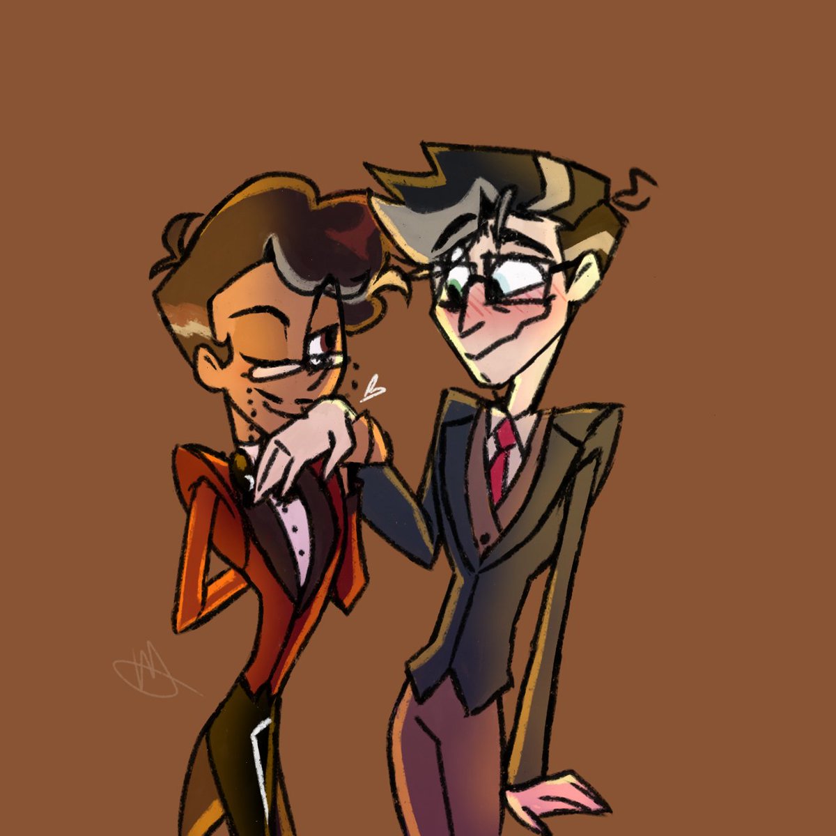 vandalizedvixen's tweet image. #AceAlastorWeek2026 late  day 3!! 
allo-romantic date night!! 
#A2V #murdermedia #radiostatic