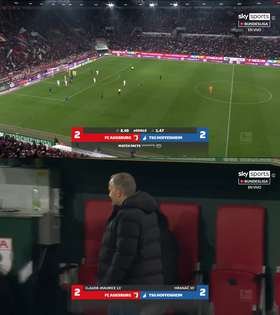 🔚 FULLTIME

⚪️ Augsburg 2-2 Hoffenheim 🔵

▪️ The stroke of luck is out! Claude-Maurice could have fired FCA into victory against TSG with a penalty, but he missed it.

#Bundesliga #FCATSG