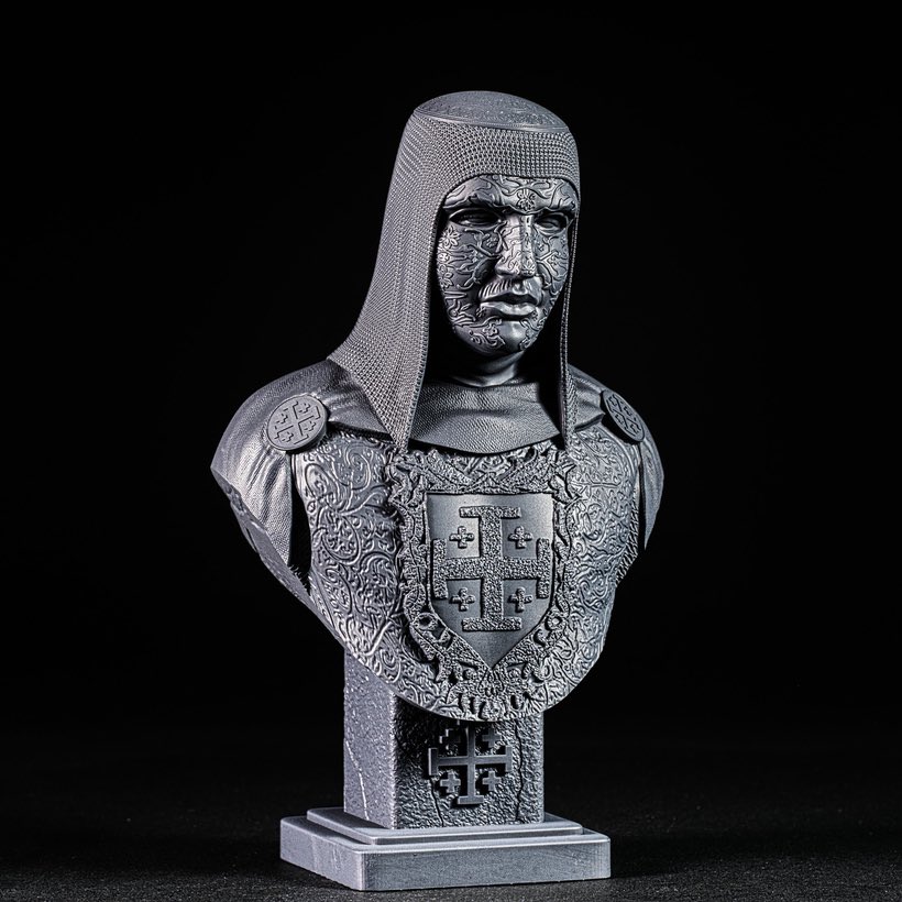 CharroZuck's tweet image. King Baldwin IV
Sculpt: @fotismint #Zbrush 
Printer: @mypeopoly Forge &amp;amp; @WhamBamSys XTR Flex
Resin: @SirayaTech Fast Metal Grey
#3dprinting #3dprinter
