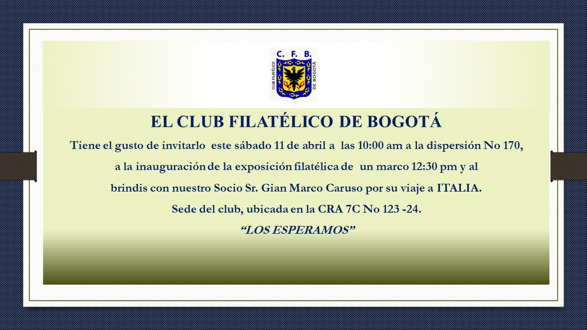 CLUB FILATELICO BOGOTÁ tweet media