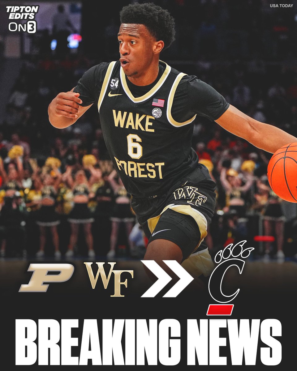 NEWS: Wake Forest transfer guard Myles Colvin has committed to Cincinnati, he told <a href="/On3/">On3</a>.

The 6-5 junior averaged 11.6 points and 4.4 rebounds per game this season, shooting 36% from three. Began his career at Purdue.

on3.com/news/wake-fore…