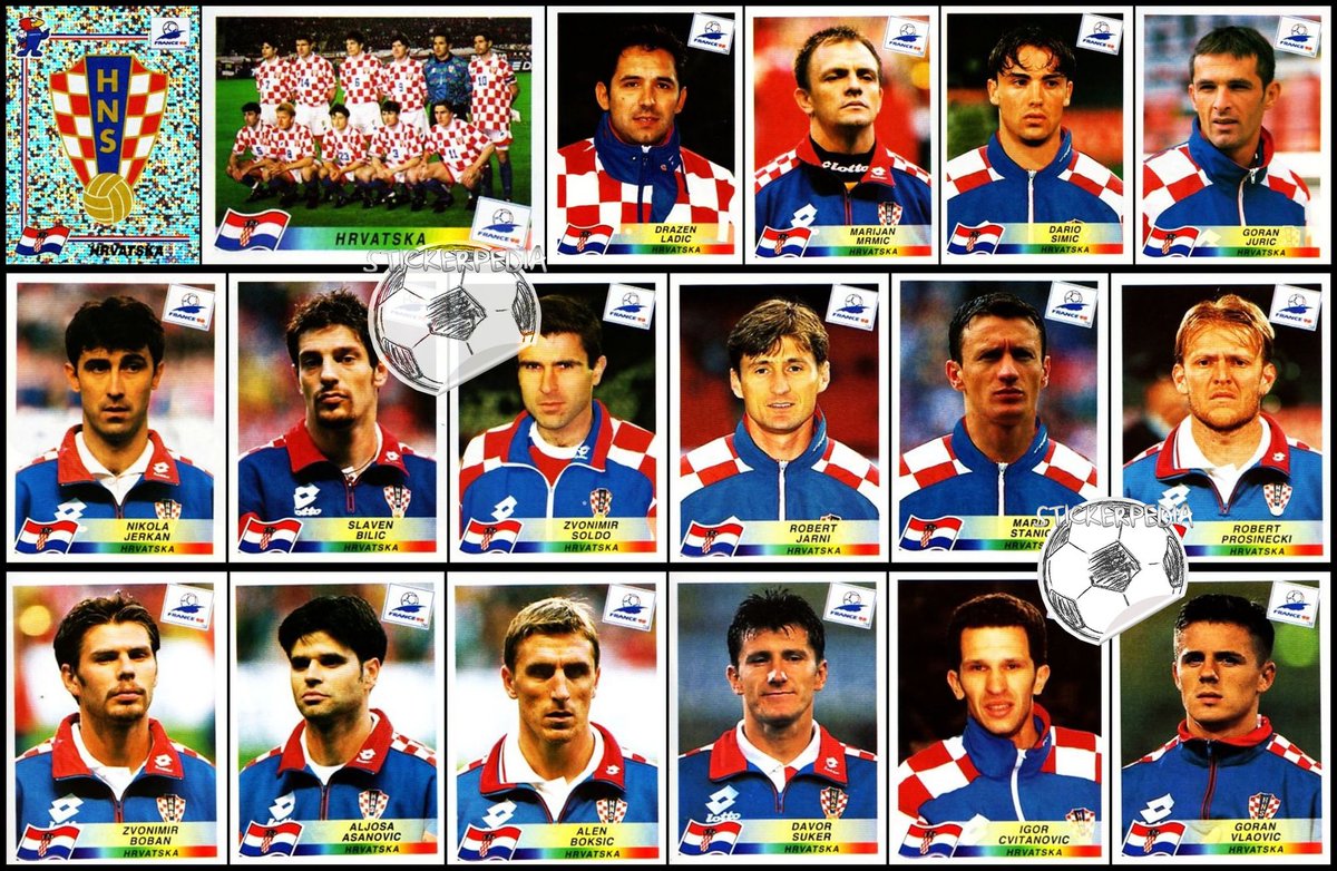 Stickerpedia1's tweet image. Croatia WC 1998 #panini