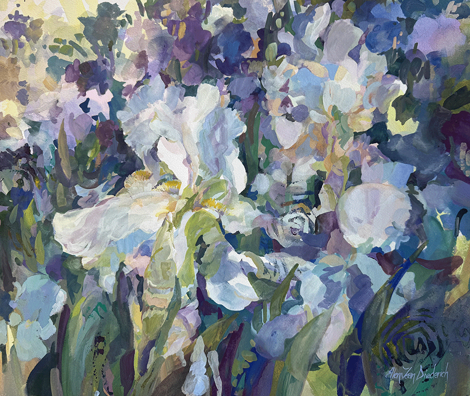 EJDstudio's tweet photo. Iris Impression 🎨 Painting of the Week
See a demo on how to melt gouache as a technique

#GouachePainting #MeltingtheGouache #IrisImpression #OriginalArtwork #FargoArtist  - https://t.co/wJJ5o3cZBA https://t.co/grWHsiBFzy