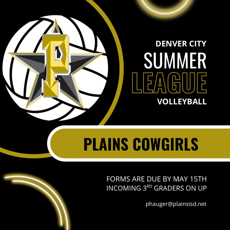 plains_isd's tweet photo. Forms went out today and need to be turned back in by May 15th so we can make sure the teams are complete and everyone is on a team that wants to play. If you have any questions you can contact Coach Hauger: phauger@plainsisd.net https://t.co/JM8MDTd7i4