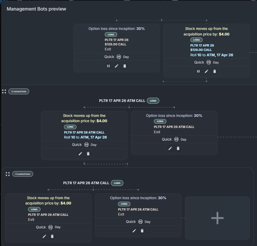 ryanmastro5's tweet image. Guess who called the bottom on $PLTR ... If there is a follow through you have to be ready.  Using @optionsrobot5 for entry bot and option trade management template to roll, stop and exit.  Huge volume pushed this up.  Thanks @KobeissiLetter 
#automation #discipline #options