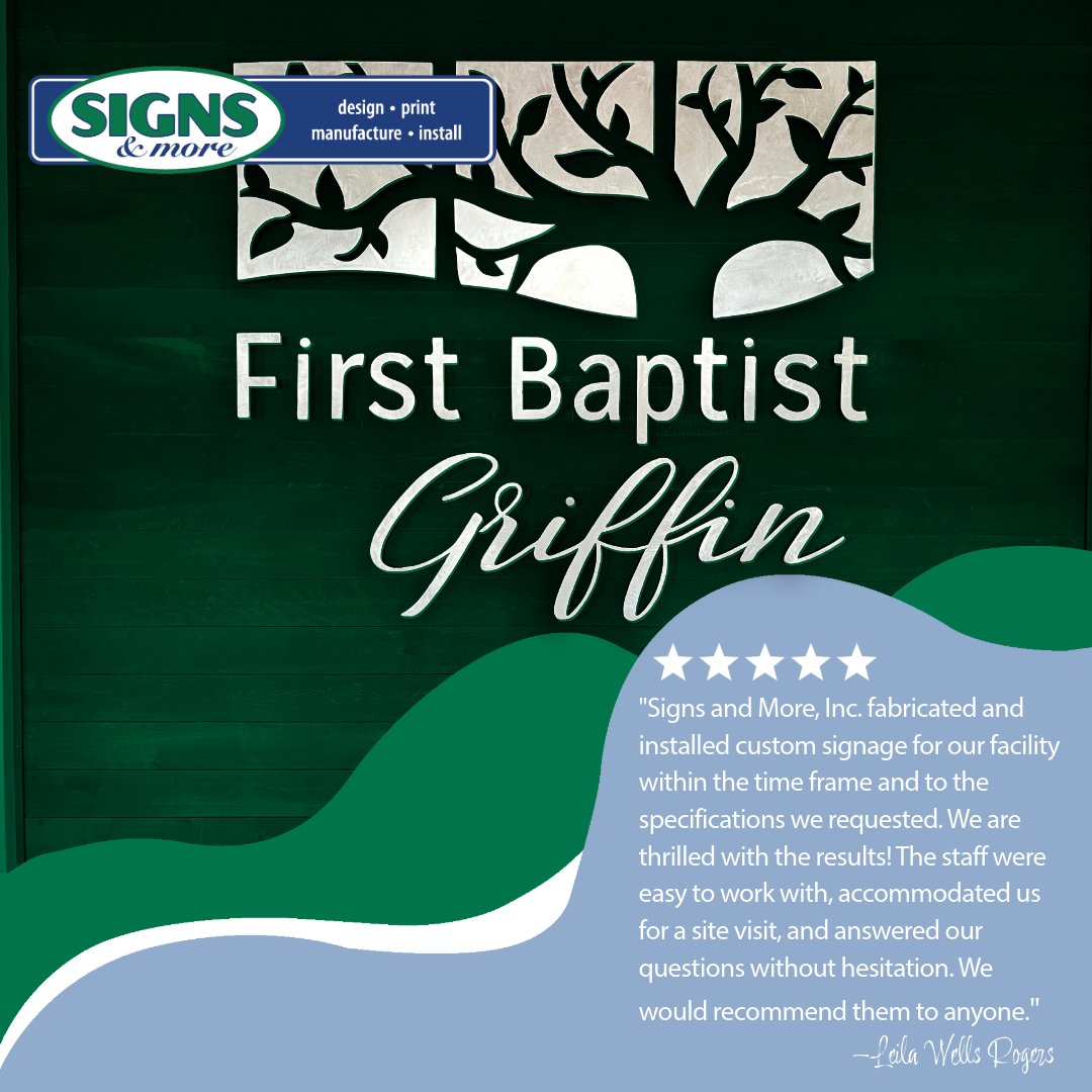 signs3859's tweet image. Big thank you to Leila and everyone at First Baptist Griffin for trusting Signs and More with your custom church lobby wall logo sign and for the kind review. 
#FirstBaptistGriffin #GriffinGA #ChurchSignage #ChurchLobbySign #WallLogoSign #DimensionalLetters
