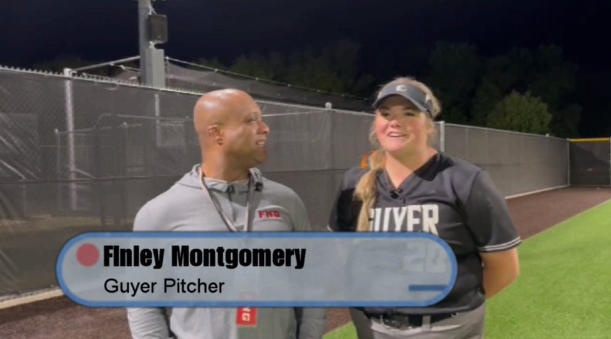 FridayNghtGlory's tweet photo. Guyerโs Finley Montgomery struggled early in the circleโฆ then delivered the moment of the night ๐ฅ
A 6th-inning GRAND SLAM lifts Guyer to a 9-7 comeback win over Marcus.
๐ฅ Postgame interview โฌ๏ธ
https://t.co/KhdNDMoOa7
#txhssoftball #GuyerSoftball #FridayNightGlory https://t.co/J5Uyh3lQ6N