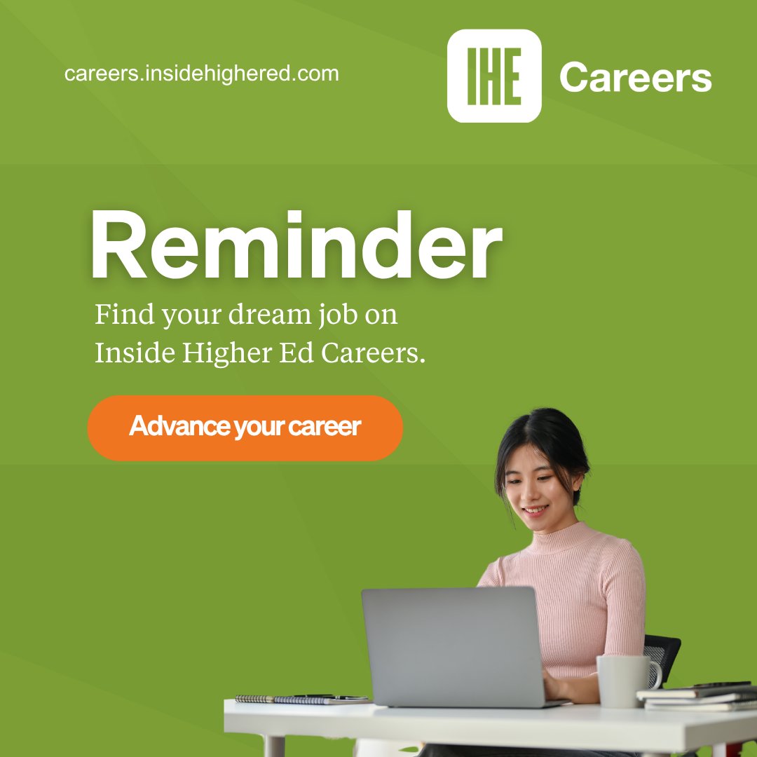 insidehighered's tweet image. 📬 Looking for your next big opportunity? Get daily job alerts from #IHECareers sent straight to your inbox. Target the #HigherEd roles that matter most to you. 

Sign up today: bit.ly/4aJZMGQ

#IHEJobSeekers