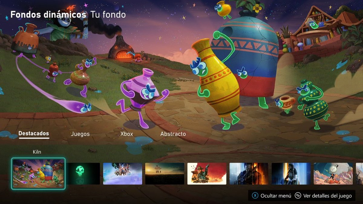 xbox_media's tweet image. Las consolas #XboxSeries tienen disponible un nuevo fondo "dinámico" de #KILN 🏺