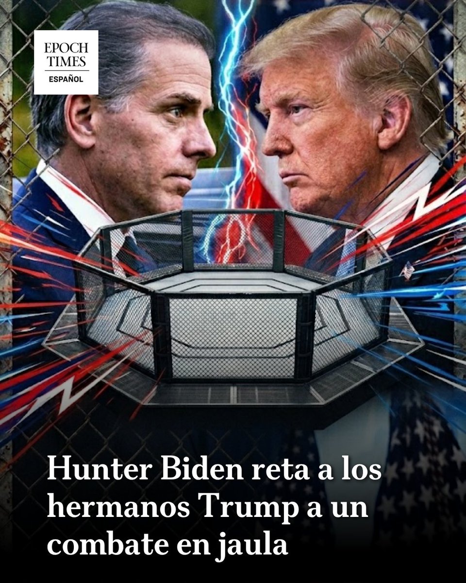 EpochTimesEs's tweet image. El hijo del expresidente Joe Biden dice que está "100 % dispuesto" a enfrentarse a Donald Trump Jr. y Eric Trump, en un combate organizado por el influencer Andrew Callaghan.
#HunterBiden #Trump #Combate #Política #Impacto
  🔴Lee más 👉 epochtim.es/cozj1y
