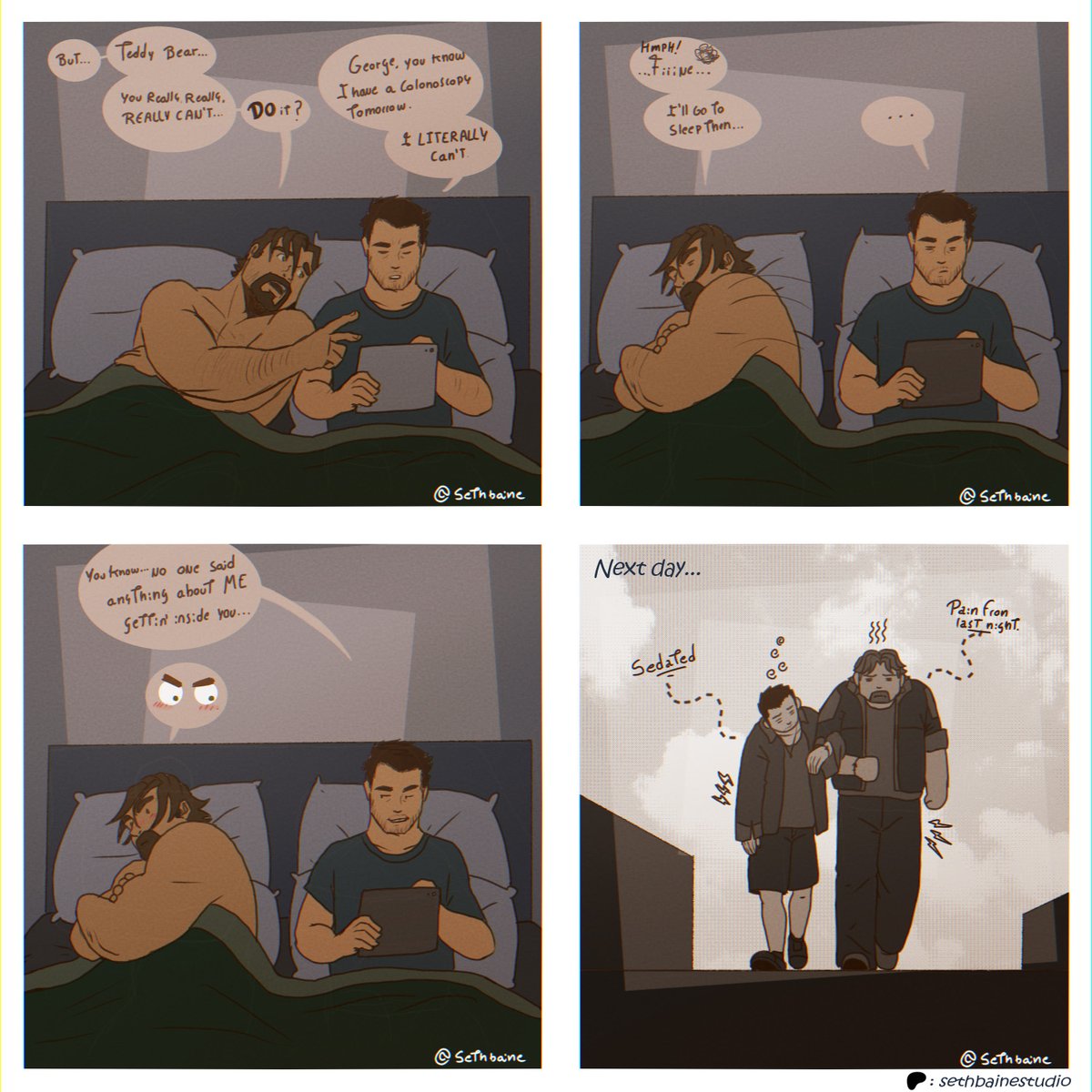 SethBaine's tweet image. So, this happened a few weeks ago... They said it was worth it tho (More on my P-site!)

#vnartist #vn #visualnovel #visualnovelart #digutalillustration #digitalartist #digitalart #art #illustrationartist #oc #bara #baraart #baraartist #gayart #indie #indiegame #maleart