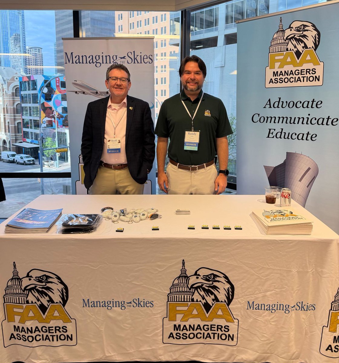 FAAManagers's tweet photo. Mr. Brown and Mr. Bailey representing FAAMA, partnering up with @PWCINC at the Austin Convention this week. https://t.co/y04OzaWgBx