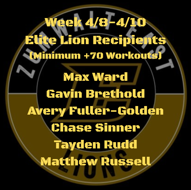 fzefootball's tweet image. Huge shout out to these young men as they cross the 70 workout mark and earn their Elite Lion. Great job men keep stacking days!!! #EmbraceTheProcess