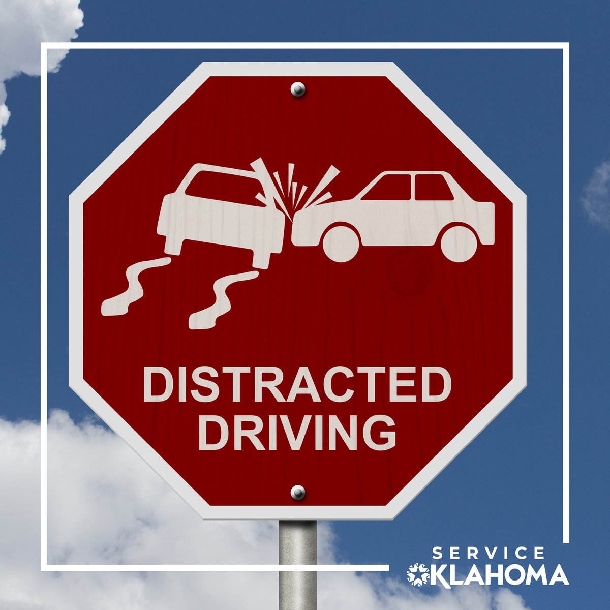 ServiceOkla's tweet photo. Every text, every scroll and every glance away from the road can change lives forever. 

Distracted driving is deadly. 

Keep your hands on the wheel and eyes on the road.

Let’s make our roads safer, one focused driver at a time.
#ServiceOklahoma #DistractedDrivingAwareness https://t.co/bziSFXLLLS