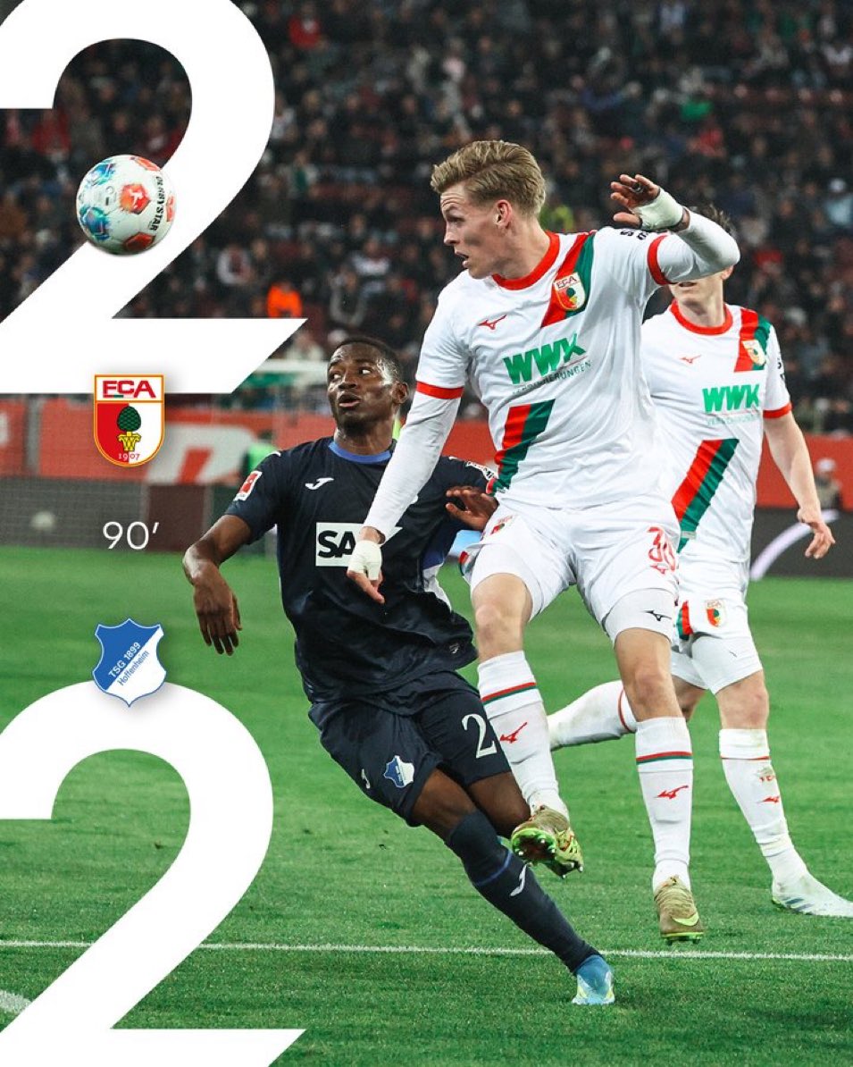 Wildes 2:2 in Augsburg! 🔥

Blitzstart durch Claude-Maurice &amp; Gregoritsch (2:0 nach 14.), doch Hoffenheim schlägt noch vor der Pause zurück. Tragisch: Claude-Maurice vergibt in der 85. Minute den Sieg-Elfer kläglich. Ein Punkt, der dem FCA mehr weh tut als der TSG. 🏟️📉

#FCATSG
