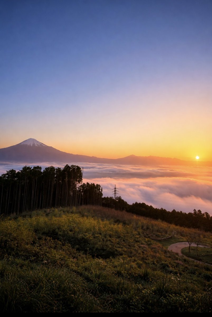 ino_camp_'s tweet image. ぐんもーにん☀️

昨日天気悪すぎて
全然気付かなかったけど...

富士山もドーンと見えるんかい🫨

これまた幻想的な朝を迎えてます☀️

#キャンプ
#日の出
#富士山と雲海