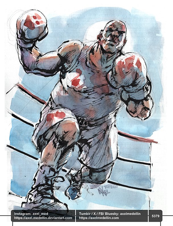 AxelMedellin's tweet image. #dailydrawing 5379 #dibujodiario #drawingoftheday #wilsonfisk #kingpin #vincentdonofrio #daredevilbornagain #mcu #marvelcinematicuniverse #fanart #watercolor #penandink #traditionalart