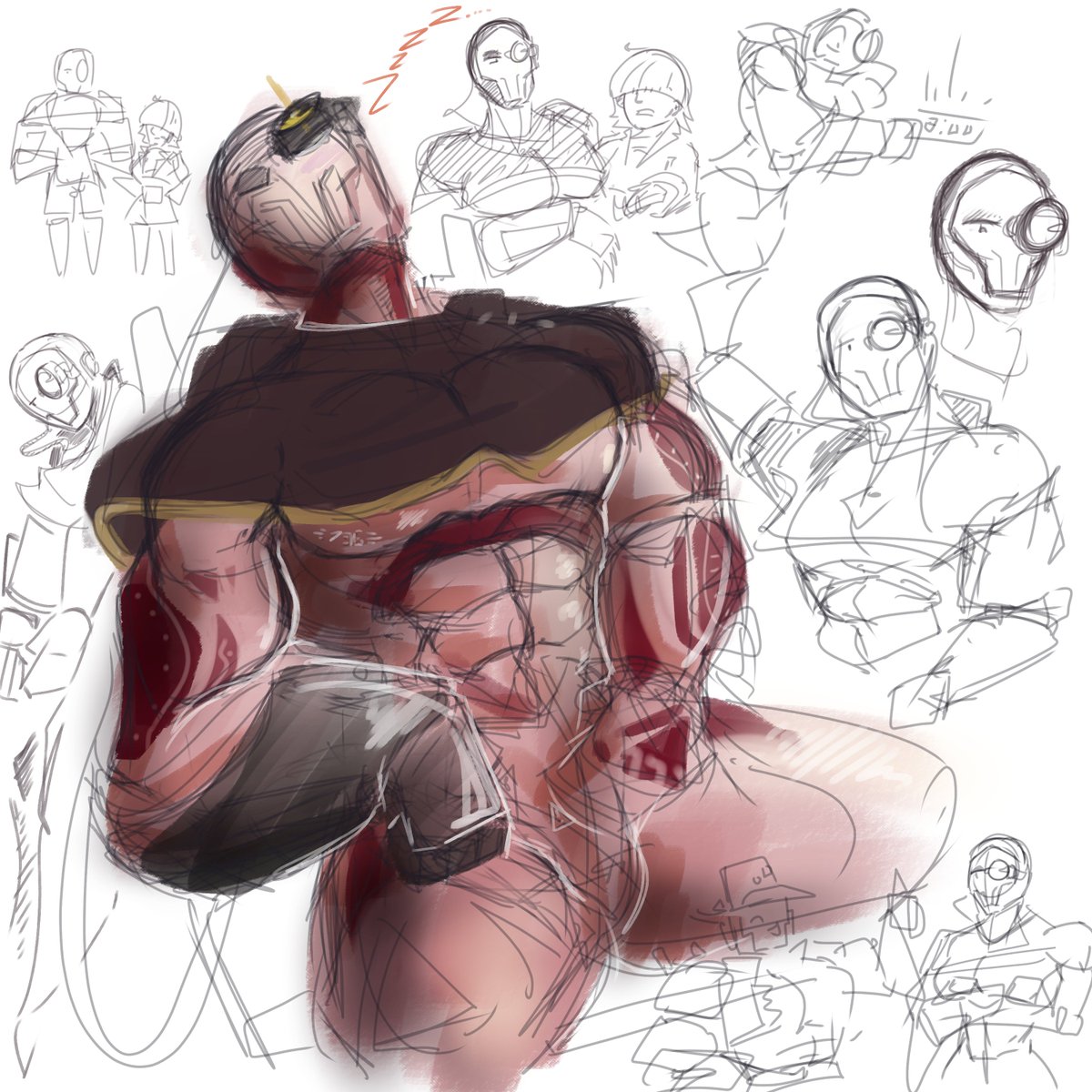 Caper2975's tweet image. Been quite liking this bruiser styled robo I scribbled up recently. A fun distraction.

#RobotArtwork #RobotOC #DigitalArt #OCArt