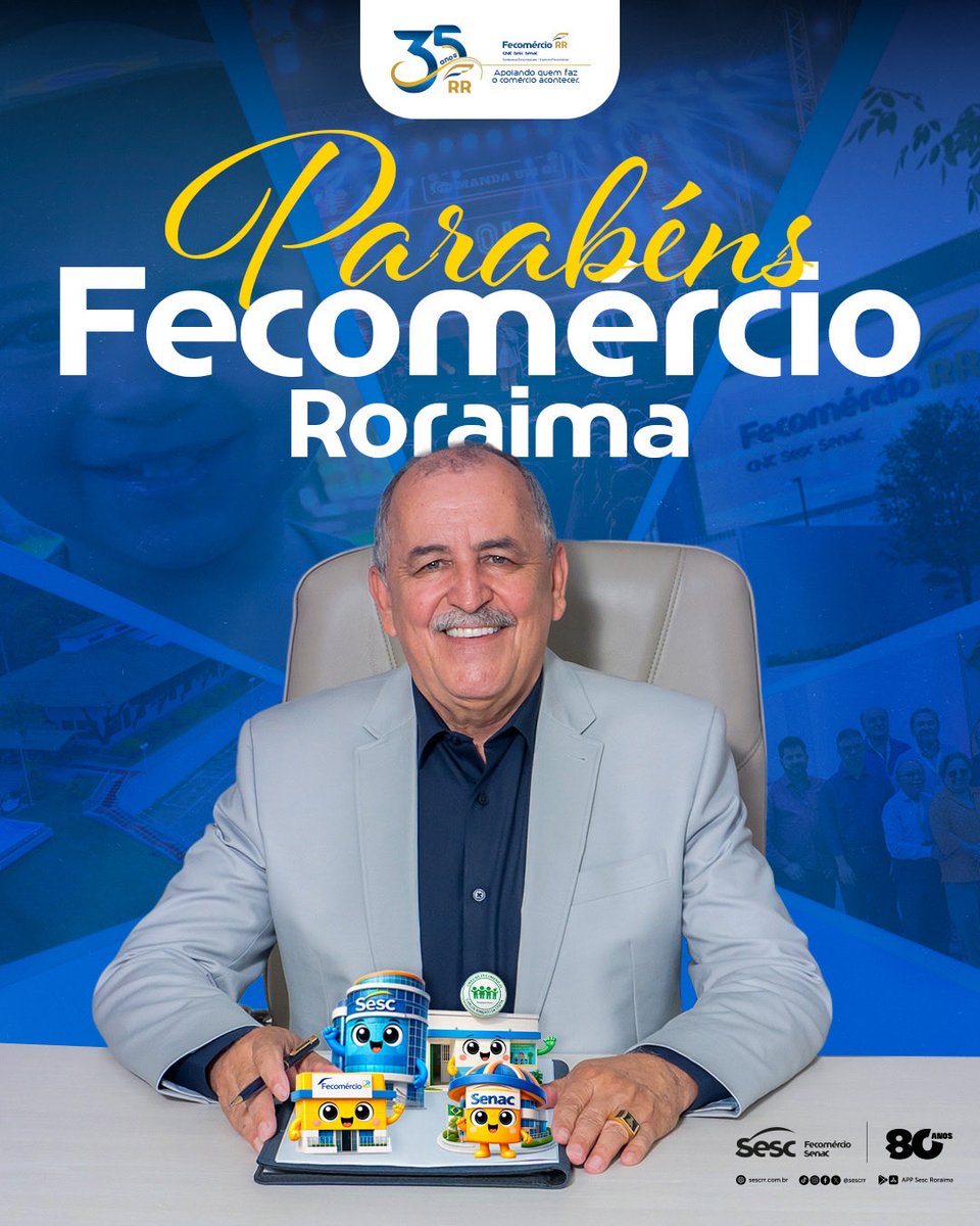 35 anos de história, trabalho e compromisso com quem faz o comércio acontecer em Roraima 💙✨
Seguimos juntos, construindo um futuro ainda mais forte! 🚀