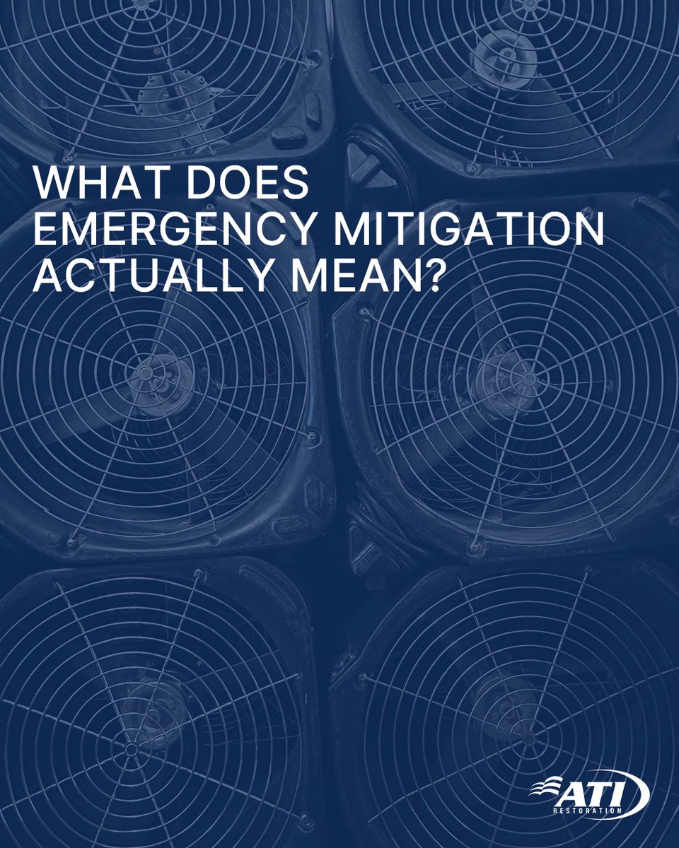 It focuses on stabilizing the property and preventing further damage before full restoration begins. This can include water extraction, drying, board-ups, debris removal, and temporary protection.

bit.ly/4bepyCz 

#ATIrestoration #DisasterRecoveryServices