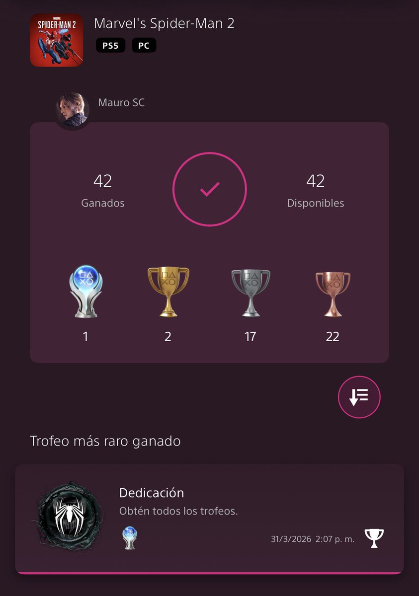 mauro_cdg's tweet photo. @PlayStation_LA Mis ultimos platinos ๐
#ShareDeLaSemana #PSBlogLA https://t.co/VPuAzHPaFb